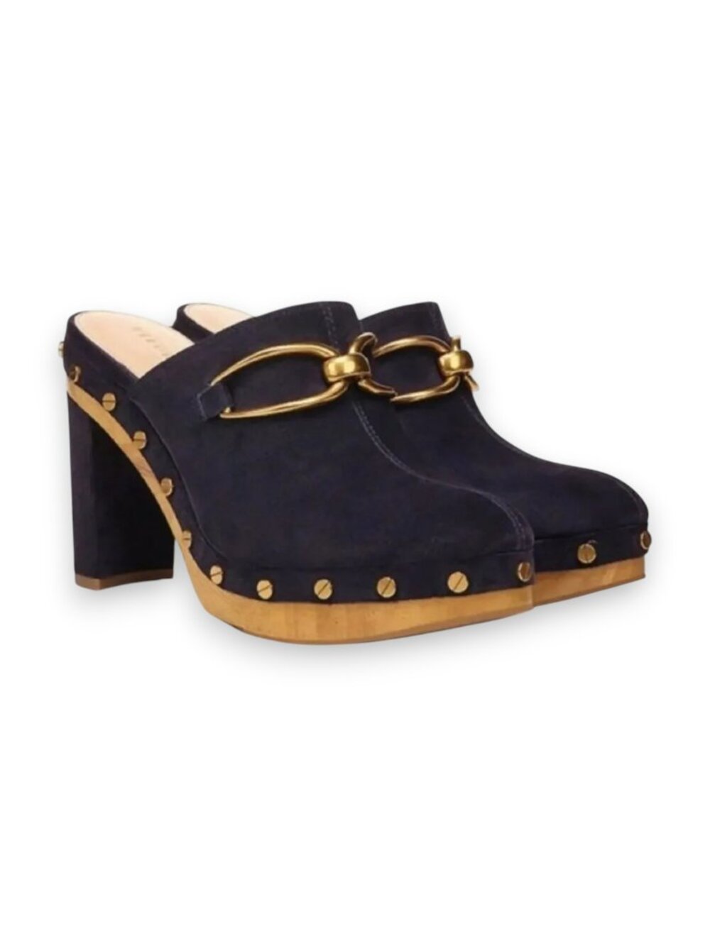 NWOT Blue Suede Veronica Beard Giles Clogs